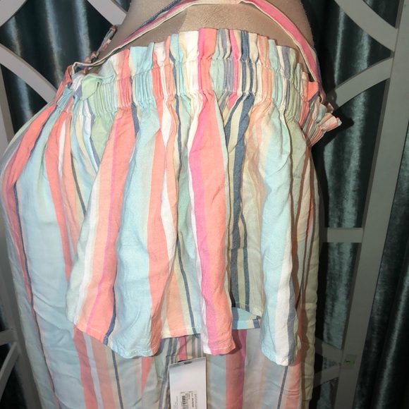 Peyton & Parker Striped Off the shoulder Dress - Picture 4 of 8